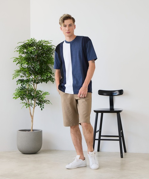 JEANS MATE(ジーンズメイト)の「【ZERO STAIN/ゼロステイン】汗染みの目立ちにくいTシャツ ZEROSTAIN 切り替えデザインTシャツ 防汚 UVカット 綿タッチ・厚手(Tシャツ/カットソー・メンズ・ホワイト系その他2/ブラック系その他2/ブルー系その他3/ブルー系その他/ホワイト系その他3/ホワイト系その他・X-LARGE/LARGE/MEDIUM)」の19枚目の写真