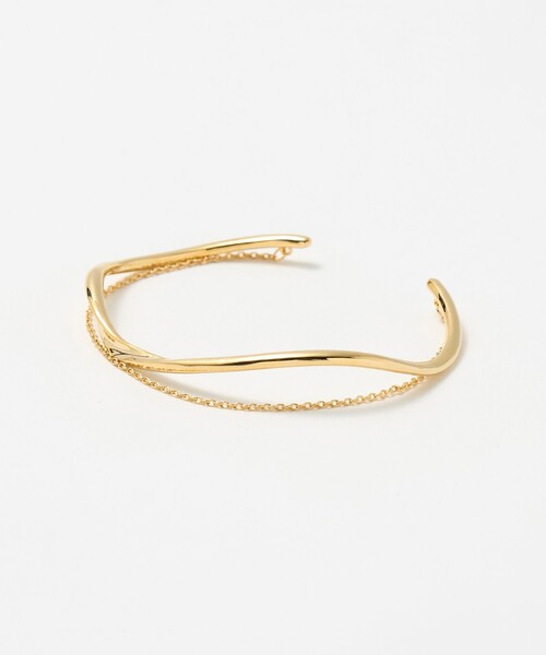 UNITED ARROWS（ユナイテッドアローズ）の「ライン&チェーン バングル（ブレスレット・レディース・ゴールド/シルバー・FREE）」の5枚目の写真