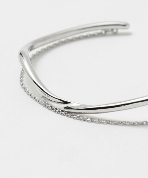 UNITED ARROWS（ユナイテッドアローズ）の「ライン&チェーン バングル（ブレスレット・レディース・ゴールド/シルバー・FREE）」の3枚目の写真