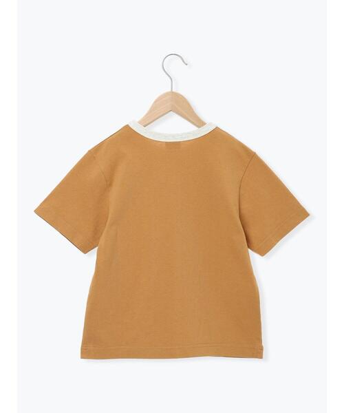 Samansa Mos2 Lagom(サマンサモスモスラーゴム)の「【champion】リンガーTシャツ(Tシャツ/カットソー・キッズ・グリーン/モカ・110/100/130/95/120)」の3枚目の写真