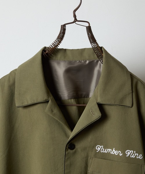 NUMBER (N)INE（ナンバーナイン）の「TWILL OPEN COLLAR S/S SHIRT / ワンポイント 刺繍 ツイル ショートスリーブ オープンカラー シャツ（シャツ/ブラウス・メンズ・オリーブ/ブラック・4/3/2）」の12枚目の写真