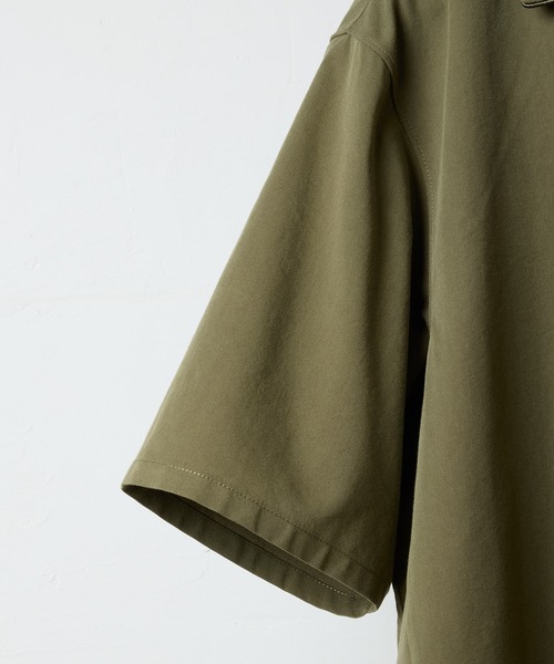 NUMBER (N)INE（ナンバーナイン）の「TWILL OPEN COLLAR S/S SHIRT / ワンポイント 刺繍 ツイル ショートスリーブ オープンカラー シャツ（シャツ/ブラウス・メンズ・オリーブ/ブラック・4/3/2）」の16枚目の写真