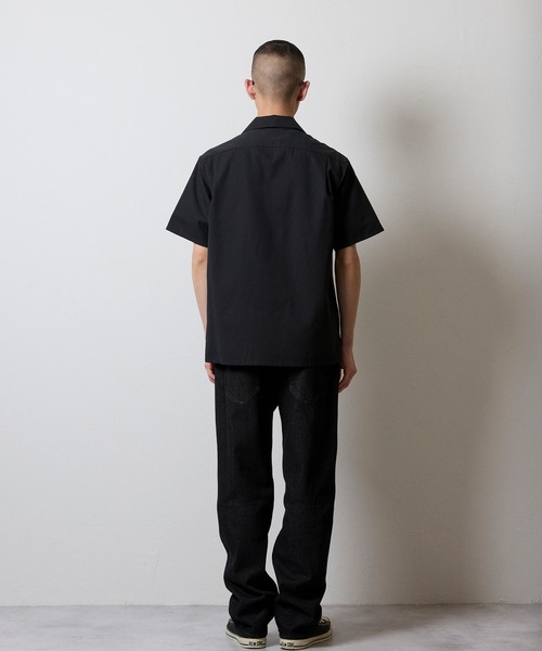 NUMBER (N)INE（ナンバーナイン）の「TWILL OPEN COLLAR S/S SHIRT / ワンポイント 刺繍 ツイル ショートスリーブ オープンカラー シャツ（シャツ/ブラウス・メンズ・オリーブ/ブラック・4/3/2）」の19枚目の写真