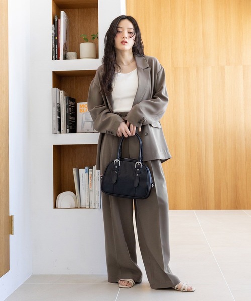 RAGEBLUE（レイジブルー）の「＜STLL SERIES＞機能性/センタープレスワイドスラックス（スラックス・レディース・ホワイト/ブラウン・FREE）」の12枚目の写真