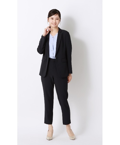 AOYAMA(アオヤマ)の「ゼロプレッシャースーツ【テーパードパンツ】【セットアップ着用可】【裾上げ済み】(スーツパンツ・レディース・ネイビー・S/M/L/SS/LL/3L)」の9枚目の写真