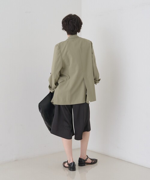 Rouge vif（ルージュヴィフ）の「シックサテンハーフパンツ/ワイドキュロット/ウエストゴム（その他パンツ・レディース・ブラック・36/38）」の15枚目の写真
