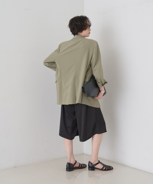 Rouge vif（ルージュヴィフ）の「シックサテンハーフパンツ/ワイドキュロット/ウエストゴム（その他パンツ・レディース・ブラック・36/38）」の16枚目の写真