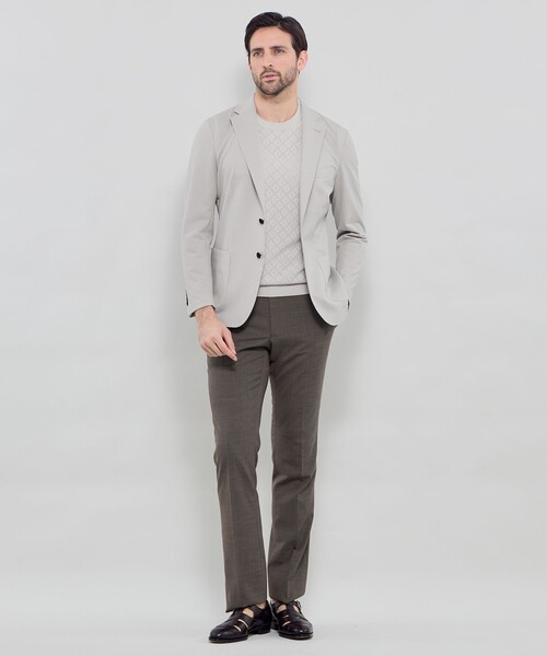 MACKINTOSH LONDON(マッキントッシュ ロンドン)の「【FLEX JERSEY】ハウンドトゥースサッカージャージージャケット(テーラードジャケット・メンズ・ダークネイビー/ライトグレー・38/42/40)」の10枚目の写真