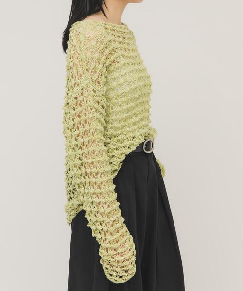 KBF（ケイビーエフ）の「クロシェルーズニット（ニット/セーター・レディース・アイボリー/ブラック/グリーン系その他・ONE）」の13枚目の写真