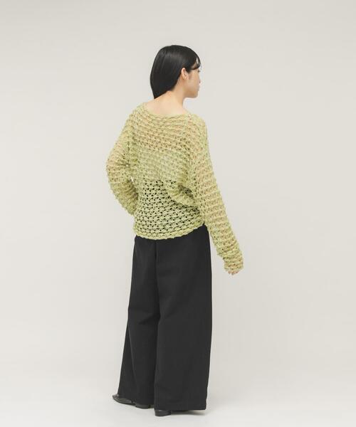 KBF（ケイビーエフ）の「クロシェルーズニット（ニット/セーター・レディース・アイボリー/ブラック/グリーン系その他・ONE）」の18枚目の写真
