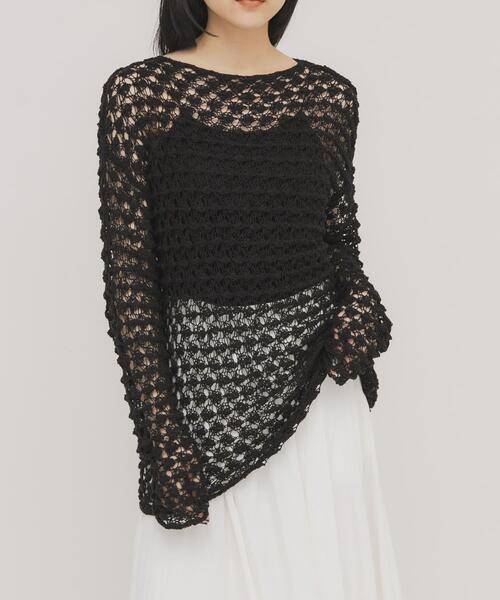 KBF（ケイビーエフ）の「クロシェルーズニット（ニット/セーター・レディース・アイボリー/ブラック/グリーン系その他・ONE）」の22枚目の写真