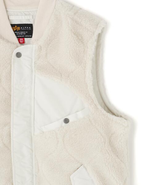 Alpha Industries（アルファインダストリーズ）の「Alpha Industries/アルファ インダストリーズ/SHERPA ONION QUILTING VEST/シェルパ オニオン キルティング ベスト（その他アウター・メンズ・ホワイト系2・S/XS）」の6枚目の写真