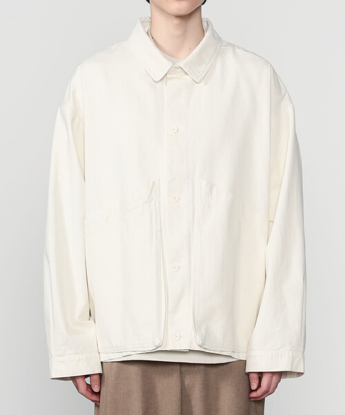 Bshop(ビショップ)の「7115 by SZEKI | コットン シャツジャケット MEN(カバーオール・メンズ・ブラック/ホワイト・XL/L)」の15枚目の写真
