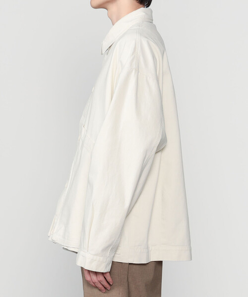 Bshop(ビショップ)の「7115 by SZEKI | コットン シャツジャケット MEN(カバーオール・メンズ・ブラック/ホワイト・XL/L)」の14枚目の写真