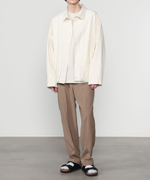 Bshop(ビショップ)の「7115 by SZEKI | コットン シャツジャケット MEN(カバーオール・メンズ・ブラック/ホワイト・XL/L)」の12枚目の写真