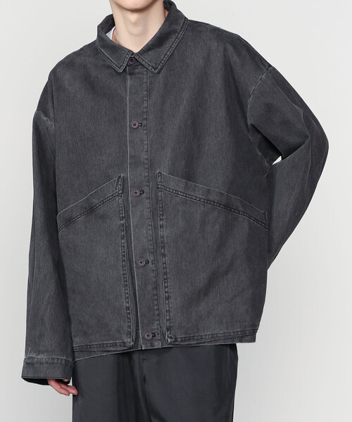 Bshop(ビショップ)の「7115 by SZEKI | コットン シャツジャケット MEN(カバーオール・メンズ・ブラック/ホワイト・XL/L)」の11枚目の写真