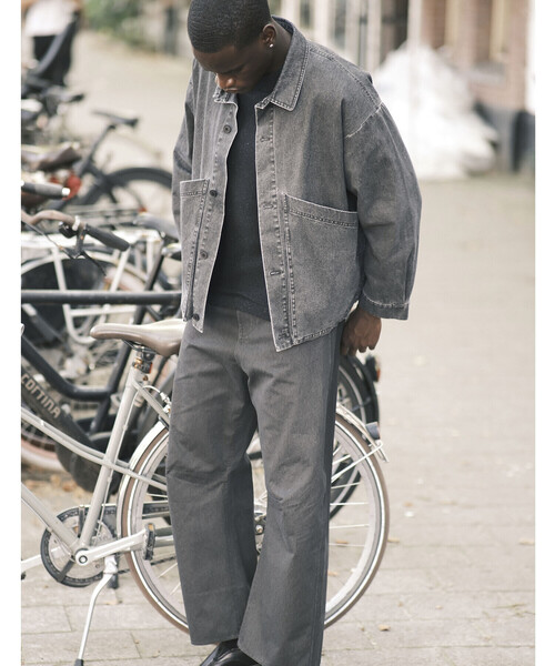 Bshop(ビショップ)の「7115 by SZEKI | コットン シャツジャケット MEN(カバーオール・メンズ・ブラック/ホワイト・XL/L)」の9枚目の写真