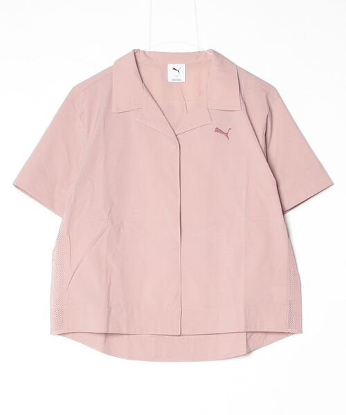 PUMA(プーマ)の「プーマ PUMA ESS ELEVATED ウーブン SS シャツ(シャツ/ブラウス・レディース・ベージュ/スモークピンク/ブラック・S/M/L)」の3枚目の写真