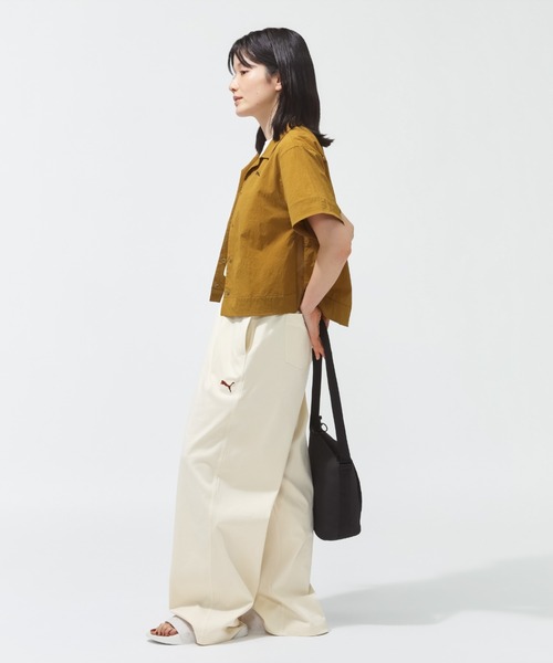 PUMA(プーマ)の「プーマ PUMA ESS ELEVATED ウーブン SS シャツ(シャツ/ブラウス・レディース・ベージュ/スモークピンク/ブラック・S/M/L)」の8枚目の写真