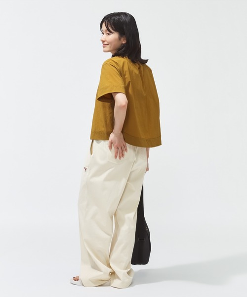 PUMA(プーマ)の「プーマ PUMA ESS ELEVATED ウーブン SS シャツ(シャツ/ブラウス・レディース・ベージュ/スモークピンク/ブラック・S/M/L)」の9枚目の写真