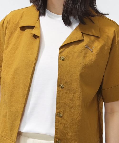 PUMA(プーマ)の「プーマ PUMA ESS ELEVATED ウーブン SS シャツ(シャツ/ブラウス・レディース・ベージュ/スモークピンク/ブラック・S/M/L)」の10枚目の写真