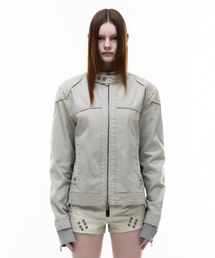 OPUS 0012（オーパス0012）の「Op. 03 EVEL BIKER JACKET IVORY（デニムジャケット）」