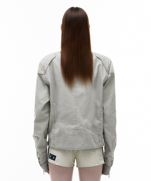 OPUS 0012(オーパス0012)の「Op. 03 EVEL BIKER JACKET IVORY(デニムジャケット・レディース・その他・LARGE/SMALL/MEDIUM)」の9枚目の写真