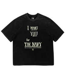 I WANT YOU FOR THE NAVY ピグメントダイング半袖Tシャツ