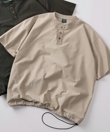 SlashDate（スラッシュデイト）の「【84】クラウドサーフニット 無地 ヘンリーネックTシャツ/ドローコード/ユニセックス/レディース/メンズ（Tシャツ/カットソー）」