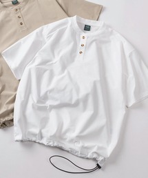 SlashDate（スラッシュデイト）の「【84】クラウドサーフニット 無地 ヘンリーネックTシャツ/ドローコード/ユニセックス/レディース/メンズ（Tシャツ/カットソー）」