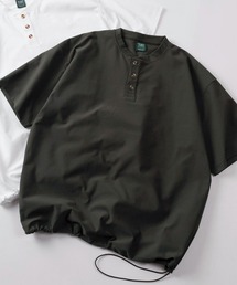 SlashDate（スラッシュデイト）の「【84】クラウドサーフニット 無地 ヘンリーネックTシャツ/ドローコード/ユニセックス/レディース/メンズ（Tシャツ/カットソー）」