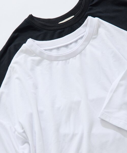 ear PAPILLONNER（イアパピヨネ）の「【ouchi企画】《接触冷感 /速乾 /UV加工》コラボTシャツ【SUM1 STYLE(スミスタイル)】（Tシャツ/カットソー・レディース・ホワイト/ブラック/ブラック系その他・FREE）」の4枚目の写真