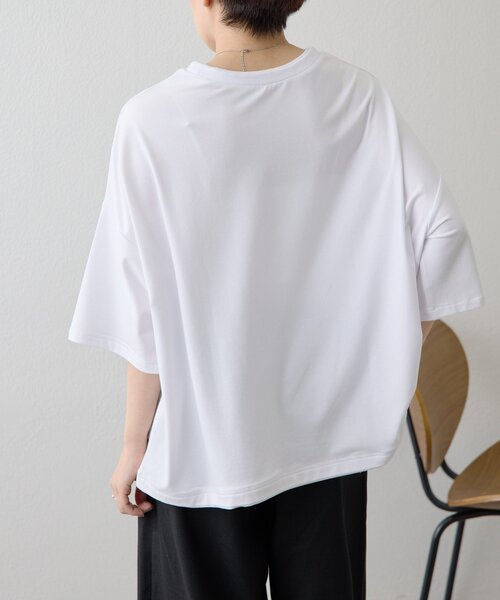 ear PAPILLONNER（イアパピヨネ）の「【ouchi企画】《接触冷感 /速乾 /UV加工》コラボTシャツ【SUM1 STYLE(スミスタイル)】（Tシャツ/カットソー・レディース・ホワイト/ブラック/ブラック系その他・FREE）」の8枚目の写真