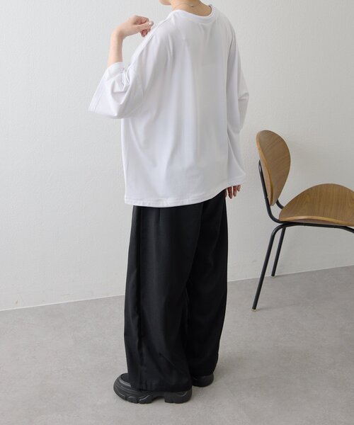 ear PAPILLONNER（イアパピヨネ）の「【ouchi企画】《接触冷感 /速乾 /UV加工》コラボTシャツ【SUM1 STYLE(スミスタイル)】（Tシャツ/カットソー・レディース・ホワイト/ブラック/ブラック系その他・FREE）」の12枚目の写真