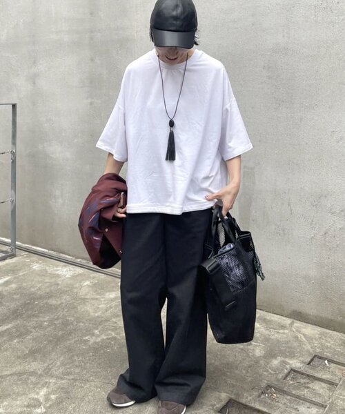 ear PAPILLONNER（イアパピヨネ）の「【ouchi企画】《接触冷感 /速乾 /UV加工》コラボTシャツ【SUM1 STYLE(スミスタイル)】（Tシャツ/カットソー・レディース・ホワイト/ブラック/ブラック系その他・FREE）」の22枚目の写真
