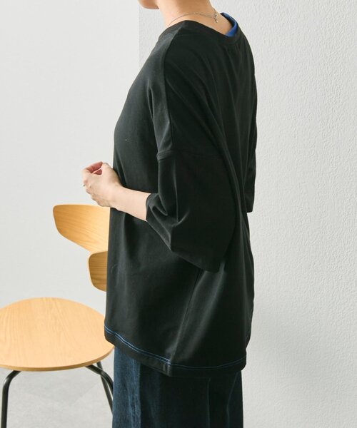 ear PAPILLONNER（イアパピヨネ）の「【ouchi企画】《接触冷感 /速乾 /UV加工》コラボTシャツ【SUM1 STYLE(スミスタイル)】（Tシャツ/カットソー・レディース・ホワイト/ブラック/ブラック系その他・FREE）」の12枚目の写真
