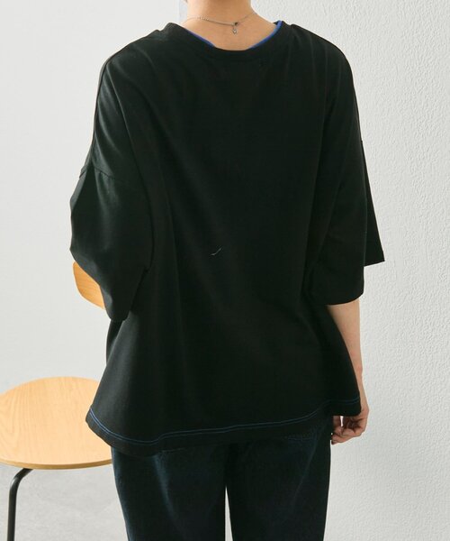 ear PAPILLONNER（イアパピヨネ）の「【ouchi企画】《接触冷感 /速乾 /UV加工》コラボTシャツ【SUM1 STYLE(スミスタイル)】（Tシャツ/カットソー・レディース・ホワイト/ブラック/ブラック系その他・FREE）」の11枚目の写真