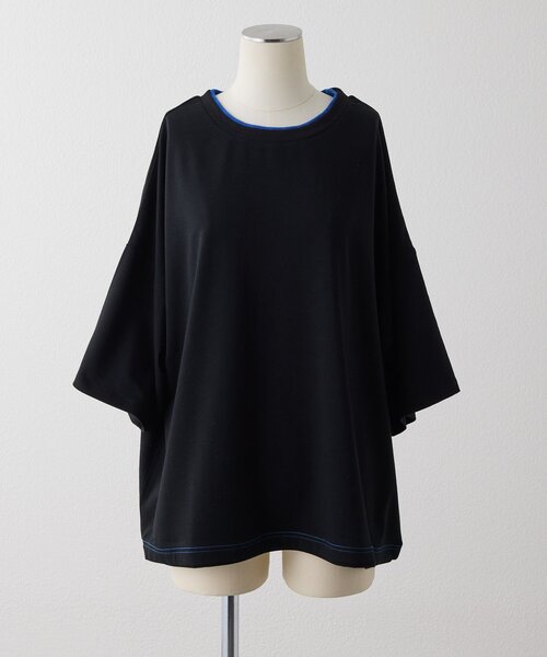 ear PAPILLONNER（イアパピヨネ）の「【ouchi企画】《接触冷感 /速乾 /UV加工》コラボTシャツ【SUM1 STYLE(スミスタイル)】（Tシャツ/カットソー・レディース・ホワイト/ブラック/ブラック系その他・FREE）」の6枚目の写真