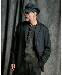 wjk（ダヴルジェイケイ）の「venetian stripe single jacket（テーラードジャケット）」