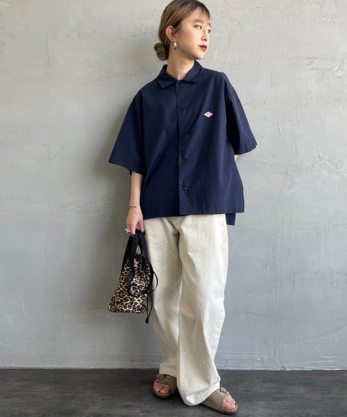 DANTON/ダントン] コットンポプリン 半袖シャツ（シャツ/ブラウス