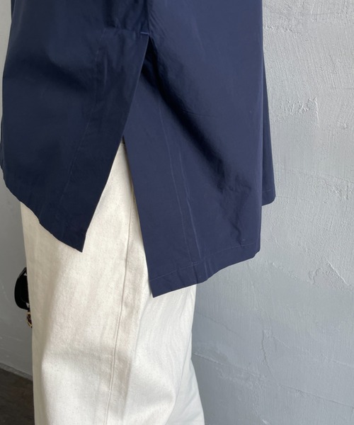 DANTON（ダントン）の「[DANTON/ダントン] コットンポプリン 半袖シャツ（シャツ/ブラウス・レディース・ネイビー/ブルー/ホワイト/グレイッシュベージュ・38）」の8枚目の写真