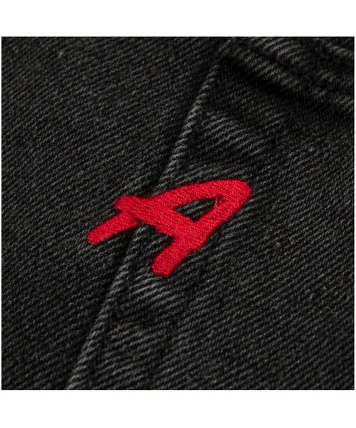 A BATHING APEデニム フロントペイント赤 AAPE DENIM SHORTS（デニムパンツ）｜AAPE BY A BATHING APE（エー