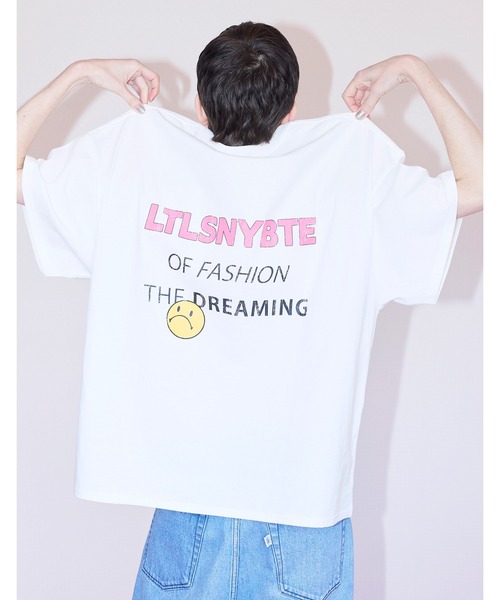 Little sunny bite(リトルサニーバイト)の「【Little sunny bite】 logo big tee(Tシャツ/カットソー・レディース・ホワイト/ピンク/ブラック・MEDIUM/SMALL)」の5枚目の写真