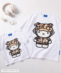 【72】【Sanrio/サンリオ】Y2Kスタイル/ハローキティ アイレット ラインストーン クルーネックTシャツ/ピチT/チビT/ユニセックス/新色追加
