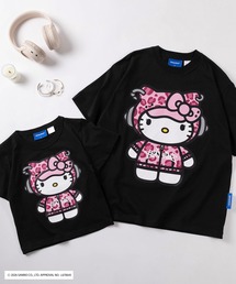 【72】【Sanrio/サンリオ】Y2Kスタイル/ハローキティ アイレット ラインストーン クルーネックTシャツ/ピチT/チビT/ユニセックス/新色追加