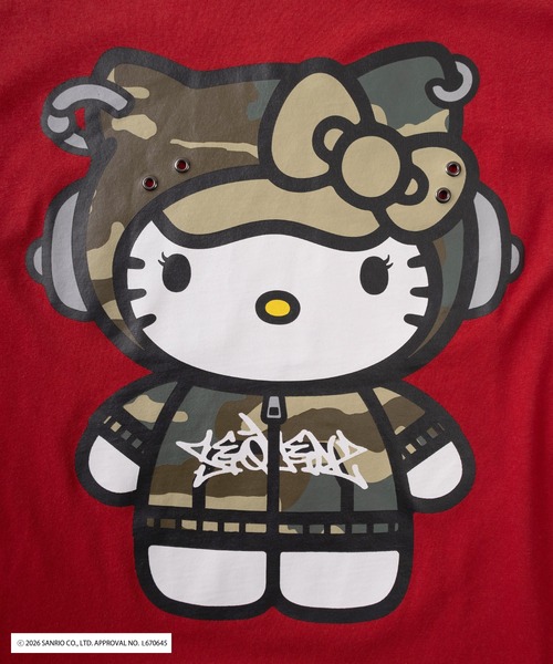 sanrio(サンリオ)の「【72】【Sanrio/サンリオ】Y2Kスタイル/ハローキティ アイレット ラインストーン クルーネックTシャツ/ピチT/チビT/ユニセックス/新色追加(Tシャツ/カットソー・レディース・カーキ/ブラック/スカイブルー/レッド/ホワイト系その他/ホワイト/ブラック系その他/グリーン系その他/ブラック系その他2/ホワイト系その他2・S/L/M)」の19枚目の写真