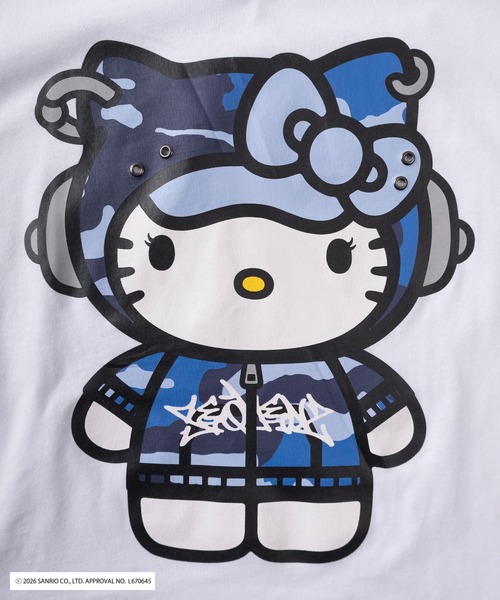 sanrio(サンリオ)の「【72】【Sanrio/サンリオ】Y2Kスタイル/ハローキティ アイレット ラインストーン クルーネックTシャツ/ピチT/チビT/ユニセックス/新色追加(Tシャツ/カットソー・レディース・カーキ/ブラック/スカイブルー/レッド/ホワイト系その他/ホワイト/ブラック系その他/グリーン系その他/ブラック系その他2/ホワイト系その他2・S/L/M)」の20枚目の写真