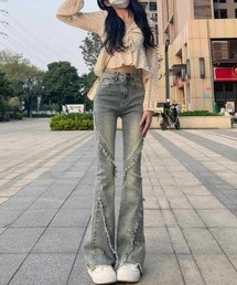 フレアデニムパンツ