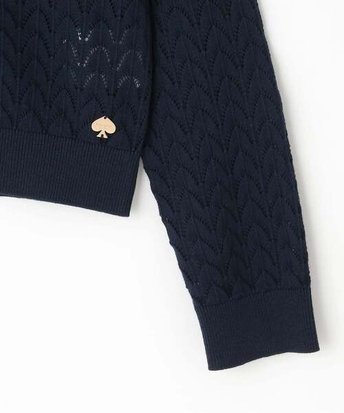 kate spade new york kids(ケイトスペードニューヨーク)の「アイレットカーディガン(カーディガン/ボレロ・キッズ・ネイビー/オフホワイト・90-100cm/S(110-120cm)/M(130-140cm)/L(150-160cm))」の6枚目の写真