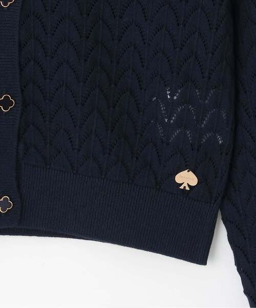kate spade new york kids(ケイトスペードニューヨーク)の「アイレットカーディガン(カーディガン/ボレロ・キッズ・ネイビー/オフホワイト・90-100cm/S(110-120cm)/M(130-140cm)/L(150-160cm))」の5枚目の写真
